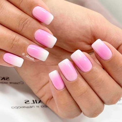 The Best Pink and White Ombre Nails Short Ideas for 2023