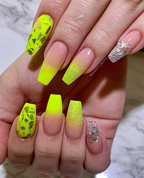 Best Lime Green Ombre Nails Ideas | Cute Manicure