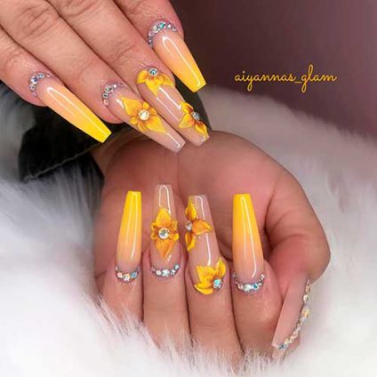 25 Best Yellow Ombre Nails with Designs to Try in 2023