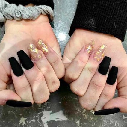 Best Black Coffin Nails with Design Ideas | Cute Manicure