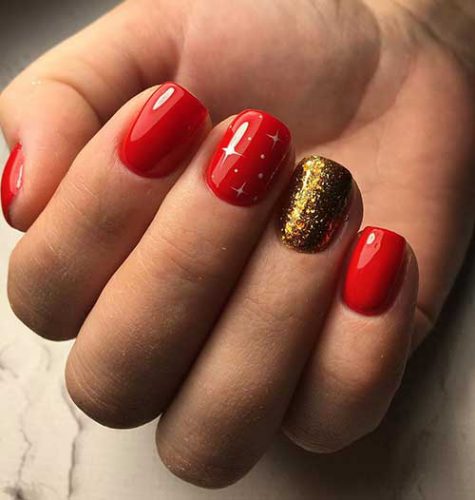 Stunning Short Red Acrylic Nails Ideas | Cute Manicure