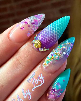 The Best Mermaid Nails to Dive into Underwater Magic in 2023