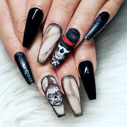 Creepy Halloween Nails With Cute Designs | Cute Manicure