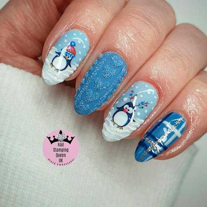 The Best Penguin Nails to Try This Christmas | Cute Manicure