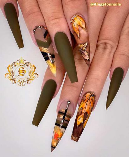 Pretty Olive Green Nails Ideas of 2020 | Cute Manicure